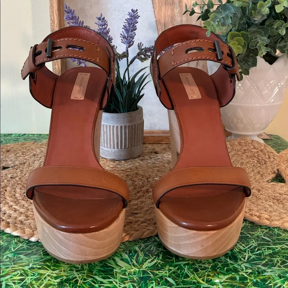Reed Krakoff Brown Leather Platform Sandals